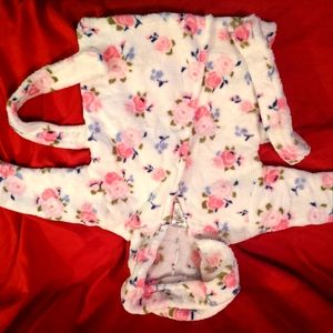 Floral Plush Bathrobe